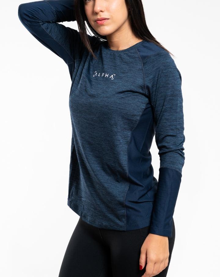 Polo deportivo manga larga mujer - Ropa deportiva mujer - Alphafit Peru